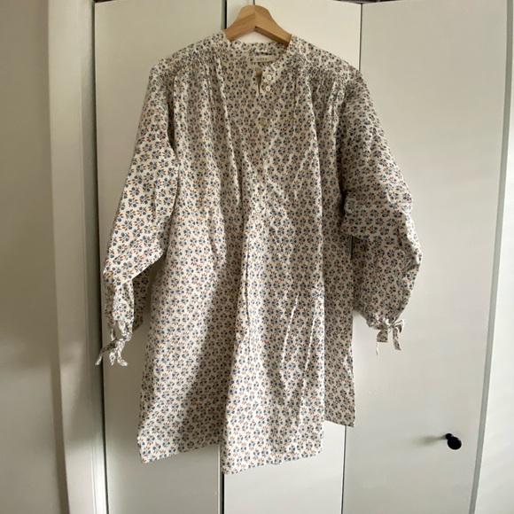 Doen Opal dress blue floral meadow sz L - Picture 12 of 14